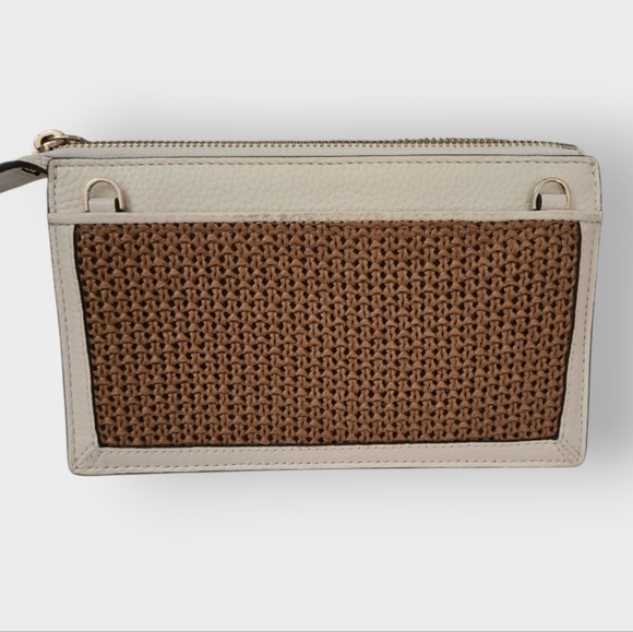 Kate Spade Knotted Woven Crossbody Purse NWOT – Pebbled Leather Trim - Picture 3 of 6